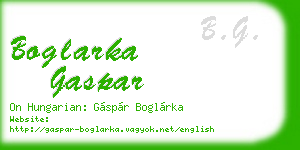 boglarka gaspar business card