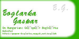 boglarka gaspar business card